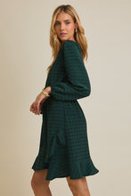Load image into Gallery viewer, Gilli Hunter Green Grid Dress
