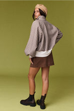 Load image into Gallery viewer, Brown Gingham Snap Pullover
