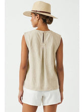 Load image into Gallery viewer, Naked Zebra Oatmeal Pleat Back Tank
