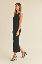 Load image into Gallery viewer, Miou Muse Black Rib Tank Dress
