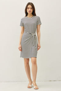 Navy Stripe Tie Dress