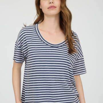 Navy Stripe Tee