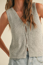 Load image into Gallery viewer, Grey Hook + Eye Vest
