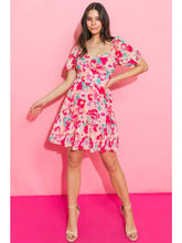 Load image into Gallery viewer, Fuchsia Floral Sweetheart Dress
