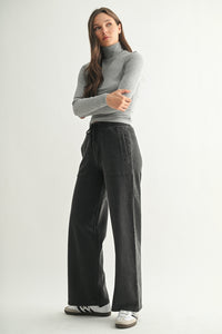 Black Knit Utility Pants