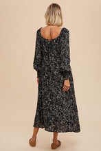 Load image into Gallery viewer, Black Floral Sweetheart Dress
