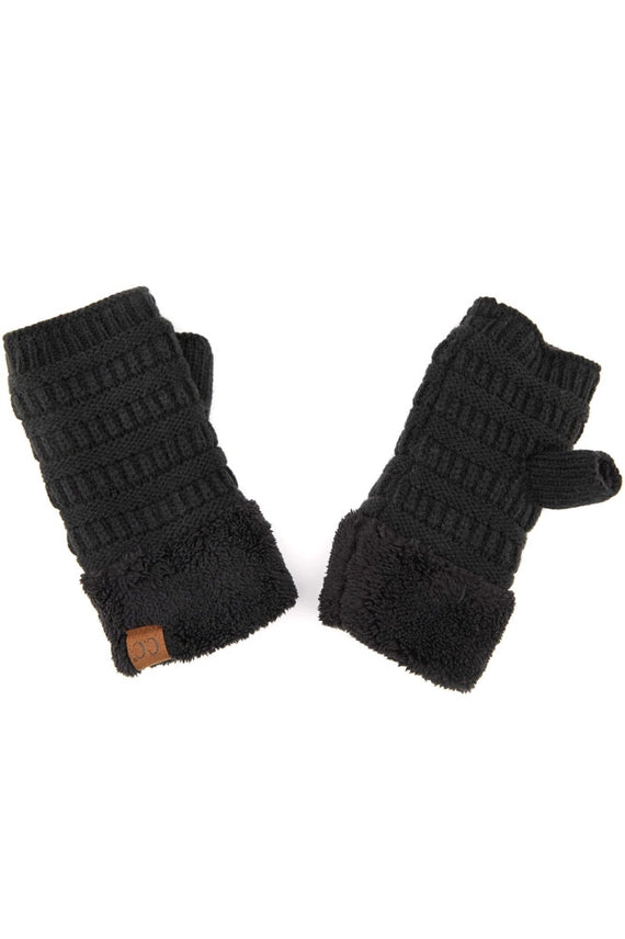 CC Sherpa Fingerless Gloves
