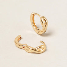 Load image into Gallery viewer, Twisted Gold Hoops
