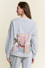 Load image into Gallery viewer, Grey Patchwork Pullover - Plus
