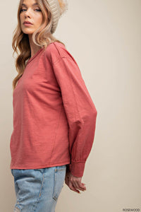 Rosewood L/S Slub Top