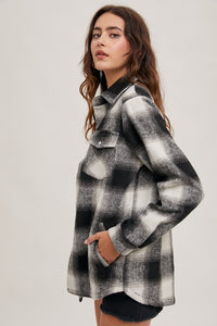 B+W Plaid Shacket