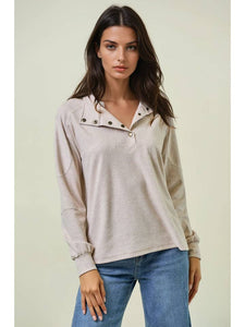 Beige Striped Pullover
