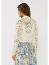 Load image into Gallery viewer, Lovestitch Ivory Tie Front Crochet Cardi
