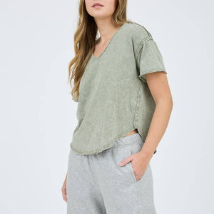 Sage V-Neck Tee