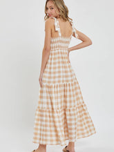 Load image into Gallery viewer, Taupe Gingham Maxi

