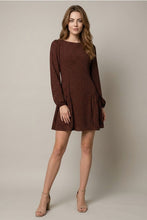 Load image into Gallery viewer, Wine Drop Waist Polka Dot Dress
