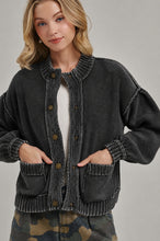 Load image into Gallery viewer, Black Cotton Cardigan
