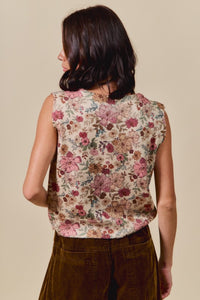 Clay Rose Floral Vest