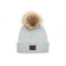 Load image into Gallery viewer, Diagonal Pom Hat
