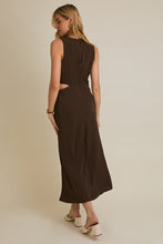 Load image into Gallery viewer, Coffee Cutout Twisted Dress
