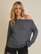 Load image into Gallery viewer, B+W Stripe Slouchy Top
