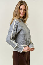 Load image into Gallery viewer, Grey Patchwork Sweater
