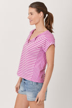 Load image into Gallery viewer, Mystree Berry Multi Stripe Tee
