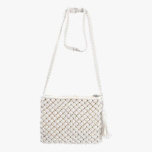 Load image into Gallery viewer, Ivory Val Macrame Crossbody Purse
