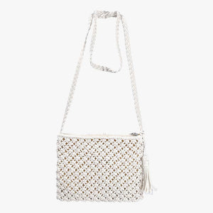 Ivory Val Macrame Crossbody Purse