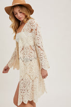 Load image into Gallery viewer, Blu Ivy Natural Crochet Cardigan
