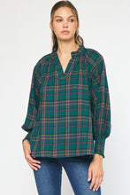 Load image into Gallery viewer, Green Plaid Top

