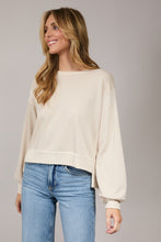 Load image into Gallery viewer, Bone Ribbed Step Hem Crewneck
