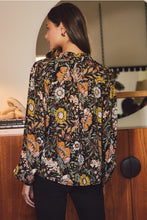 Load image into Gallery viewer, Black Fall Floral Top
