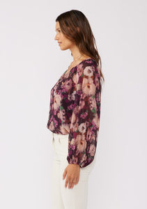 Plum Floral Top