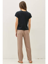Load image into Gallery viewer, Be Cool Black Cotton Slub Tee
