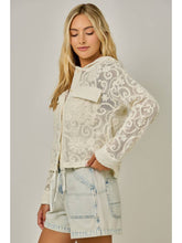 Load image into Gallery viewer, Mystree Ivory Crochet Hoodie
