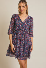 Load image into Gallery viewer, Blue Ditsy Floral Dress
