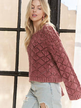 Load image into Gallery viewer, Diamond Open Knit Sweater
