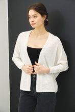 Load image into Gallery viewer, Be Cool Off White Slub Cardigan
