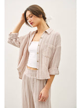 Load image into Gallery viewer, Amber Stripe Gauze Top

