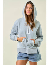 Load image into Gallery viewer, Grey Reversed Fabric Hoodie
