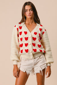 Heart Granny Square Cardi