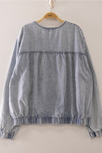 Load image into Gallery viewer, Denim Tiered Washed Jacket
