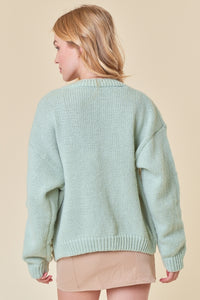 Sage Daisy Cardigan