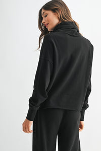 Black Turtleneck Sweatshirt
