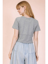 Load image into Gallery viewer, Grey Cropped Fitted Tee
