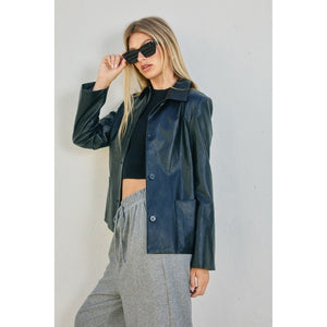 Black Vegan Leather Jacket