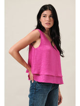 Load image into Gallery viewer, Fuchsia Double Layer Top
