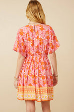 Load image into Gallery viewer, Pink + Orange Floral Dress
