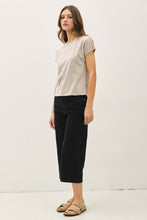 Load image into Gallery viewer, Be Cool Greige Cotton Slub Tee
